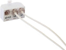 Telephone Splitter 2 Line Adapter - 3-Way Splitter (Line 1, Line 2, and Twin Line) - Dual Line Separator - 4 Conductor Connector (2 Phone Lines) - White, 3 Pack