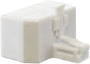 Telephone Splitter 2 Line Adapter - 3-Way Splitter (Line 1, Line 2, and Twin Line) - Dual Line Separator - 4 Conductor Connector (2 Phone Lines) - White, 3 Pack