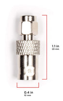 SMA Male to BNC Female Adapter - 25 Pack Coupler - Male to Female Coaxial (RF) Connector, Compatible with RF, SDI, HD-SDI, CCTGV, Camera