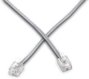 Phone Line Cord 100 Feet - Modular Telephone Extension Cord 100 Feet - 2 Conductor (2 pin, 1 line) cable - Works great with FAX, AIO, and other machines - Grey/Silver