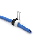 THE CIMPLE CO - Single Coaxial Cable Clips, Cat6, Electrical Wire Cable Clip, 1/4 in (6 mm) Nail Clip and Fastener, White (10 pieces per bag)