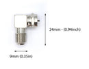 Coaxial Cable Right Angle Connector - 100 Pack - for Tight Corners and Flat Panel TV Mounting - 90 degree F Type Adapter for Coax Cable and Wall Plates