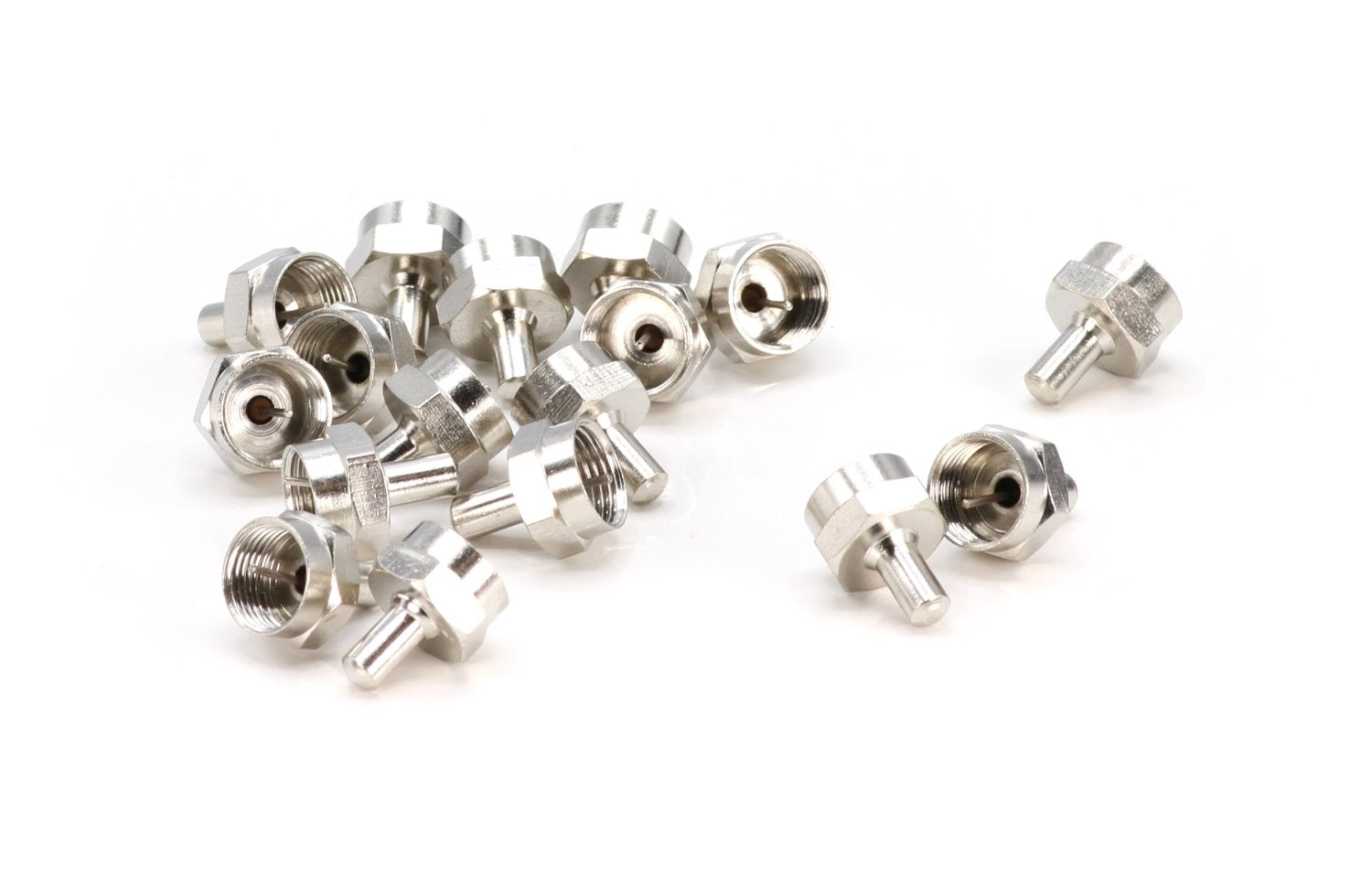 Coaxial F Type 75 Ohm Terminator - 100 Pack - 75 Ohm Resistor for Coax and RF - (F-Pin / F81) Install on Unused Ports in your Cable, Satellite, Antenna, or other RF System