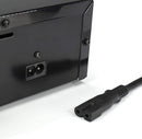 Polarized 2 Prong Power Cord with Copper Wire Core - (Square/Round) for Satellite, CATV, Game Systems, and More - NEMA 1-15P to C7 C8 / IEC320 - UL Listed - Black, 15 Feet (4.5 Meter) Power Cable
