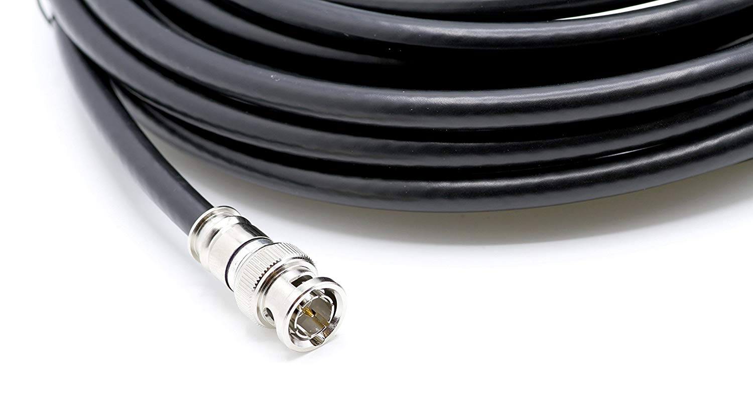 HD SDI Cable | Black Coaxial BNC Male to Male 25ft | 75 Ohm 3Gbps