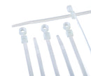11 inch White Nylon Zip Ties - Strong Zip Tie, Wire Ties - Indoor and Outdoor Rated - Screw Mounting Hole, Zip Ties (Wire Ties, Cable Ties), 100 Pack - White - 11"