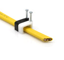 THE CIMPLE CO - Dual, Twin, or Siamese Coaxial Cable Clips, Cat6, Electrical Wire Cable Clip, 1/2 in Nail Clip and Fastener, Black (10 pieces per bag)