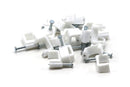 THE CIMPLE CO - Dual, Twin, or Siamese Coaxial Cable Clips, Cat6, Electrical Wire Cable Clip, 1/2 in Nail Clip and Fastener, White (50 pieces per bag)