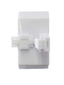 Telephone Line Splitter Adapter RJ11| Dual Line Separator 4 Conductor (WHITE)