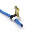 THE CIMPLE CO - Single Coaxial Cable Clips, Cat6, Electrical Wire Cable Clip, 1/4 in (6 mm) Screw Clip and Fastener, Black (100 pieces per bag)