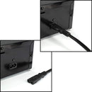 Polarized 2 Prong Power Cord with Copper Wire Core - (Square/Round) for Satellite, CATV, Game Systems, and More - NEMA 1-15P to C7 C8 / IEC320 - UL Listed - Black, 15 Feet (4.5 Meter) Power Cable