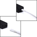 Figure 8 Power Cord (2 Prong) with Copper Wire Core - Non Polarized for Satellite, CATV, Game Systems, and More - NEMA 1-15P to C7 C8 / IEC 320 - UL Listed - White, 4 Feet (1.2 Meter) Power Cable