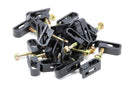 THE CIMPLE CO - Dual, Twin, or Siamese Coaxial Cable Clips, Cat6, Electrical Wire Cable Clip, 1/2 in Screw Clip and Fastener, Black (100 pieces per bag)
