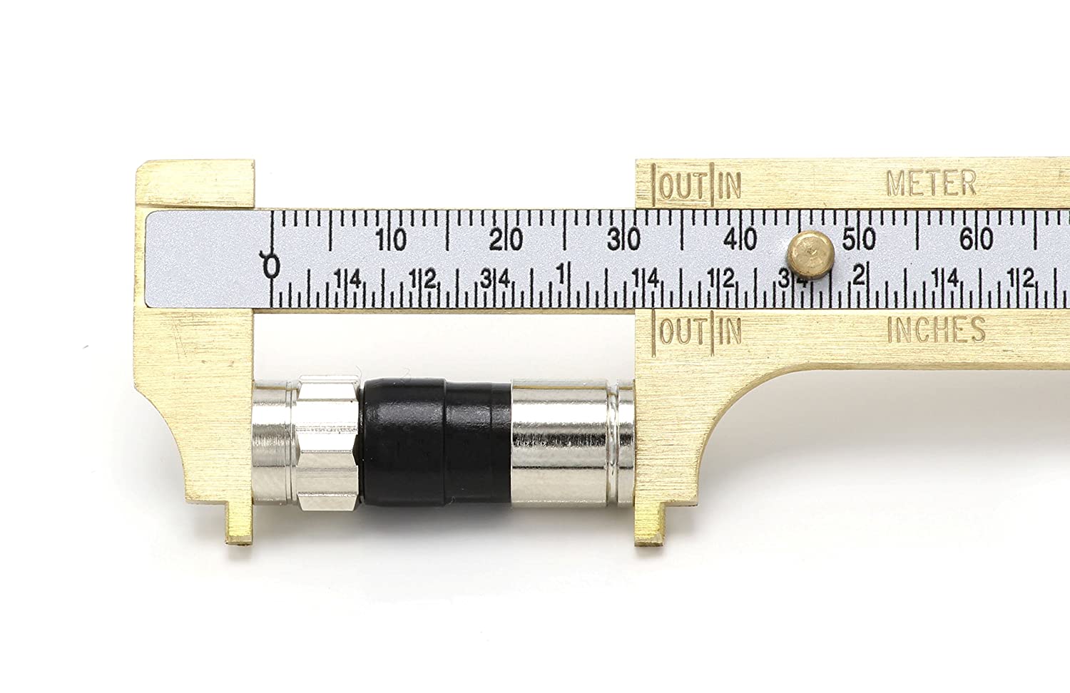 Coaxial Cable Compression Fitting - 4 Pack Connector - for RG6 Coax Cable - with Weather Seal O Ring and Water Tight Grip
