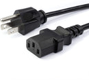 AC Power Cord (3 Prong) - 15 Feet (4.5 Meter), Black - Premium Quality Copper Wire Core - Computer, Medical, Server & Desktop - NEMA 5-15 to C13 / IEC 320 - UL Listed Power Cable