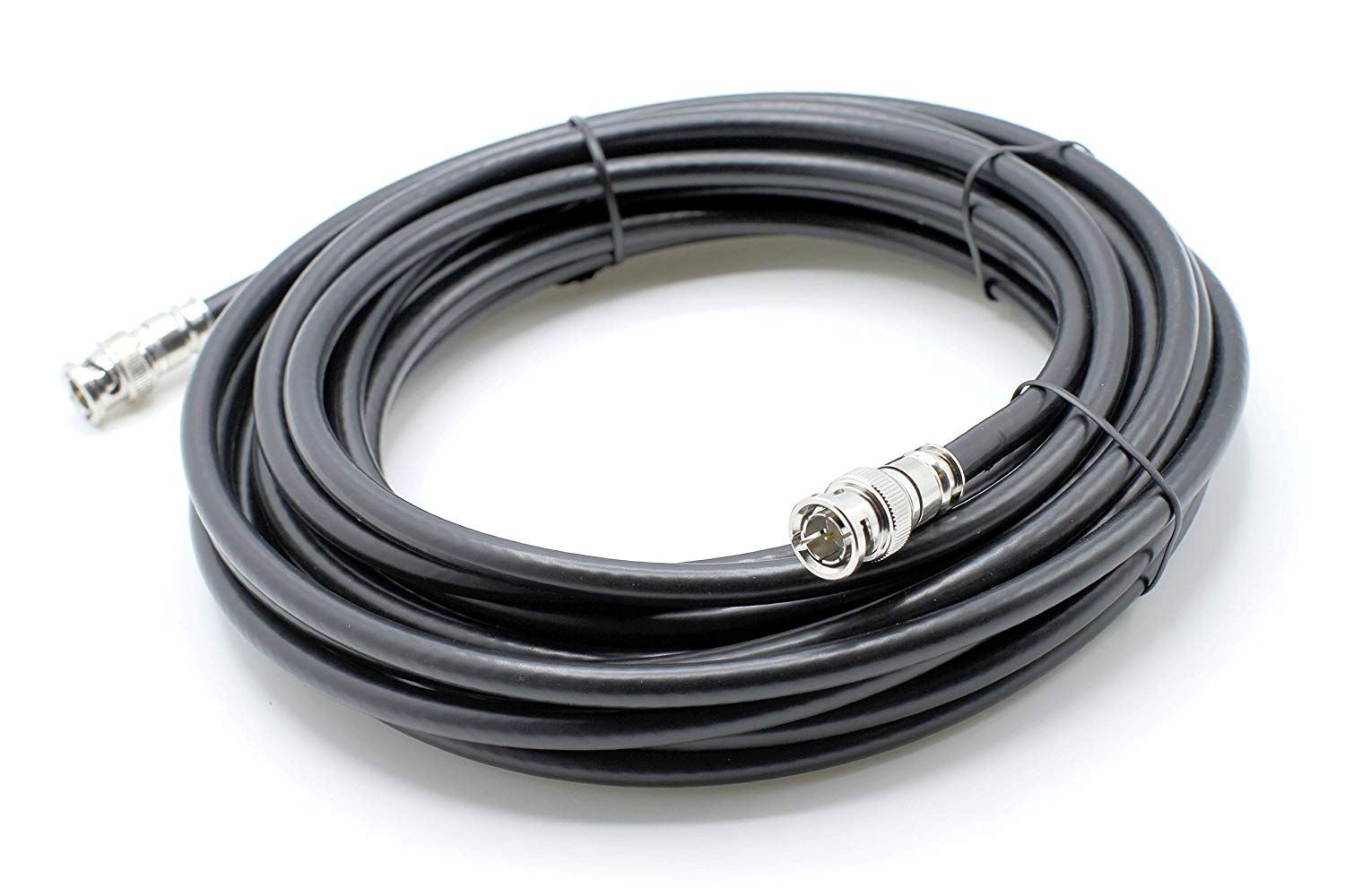 HD SDI Cable | Black Coaxial BNC Male to Male 25ft | 75 Ohm 3Gbps