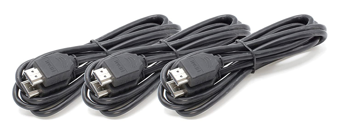 4K / UHD High Speed, High Grade HDMI Cable - HDMI Cord - Supports (4K@60Hz, 3D, HDTV, UHD, Ethernet, ARC, DIRECTV, Satellite Dish, Comcast) - 6 Feet Long, Pack of 3
