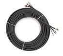 25ft Dual with Ground RG6 Coaxial Twin Coax Cable (Siamese Cable) with 18AWG Copper Ground Wire, Satellite, Antenna & CATV Quality Compression Connectors, Black