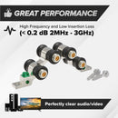3 GHz High Frequency Ground Block - Quad Port - Weather Seal Boots for Coaxial Cable, Coax F Type approved for Antenna, Satellite Dish, Cable TV - Four Port Grounding - 10 Pack