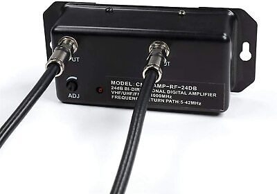 24dB TV Antenna Digital Signal Booster Amplifier for HDTV Cable - w/ Coax Cable