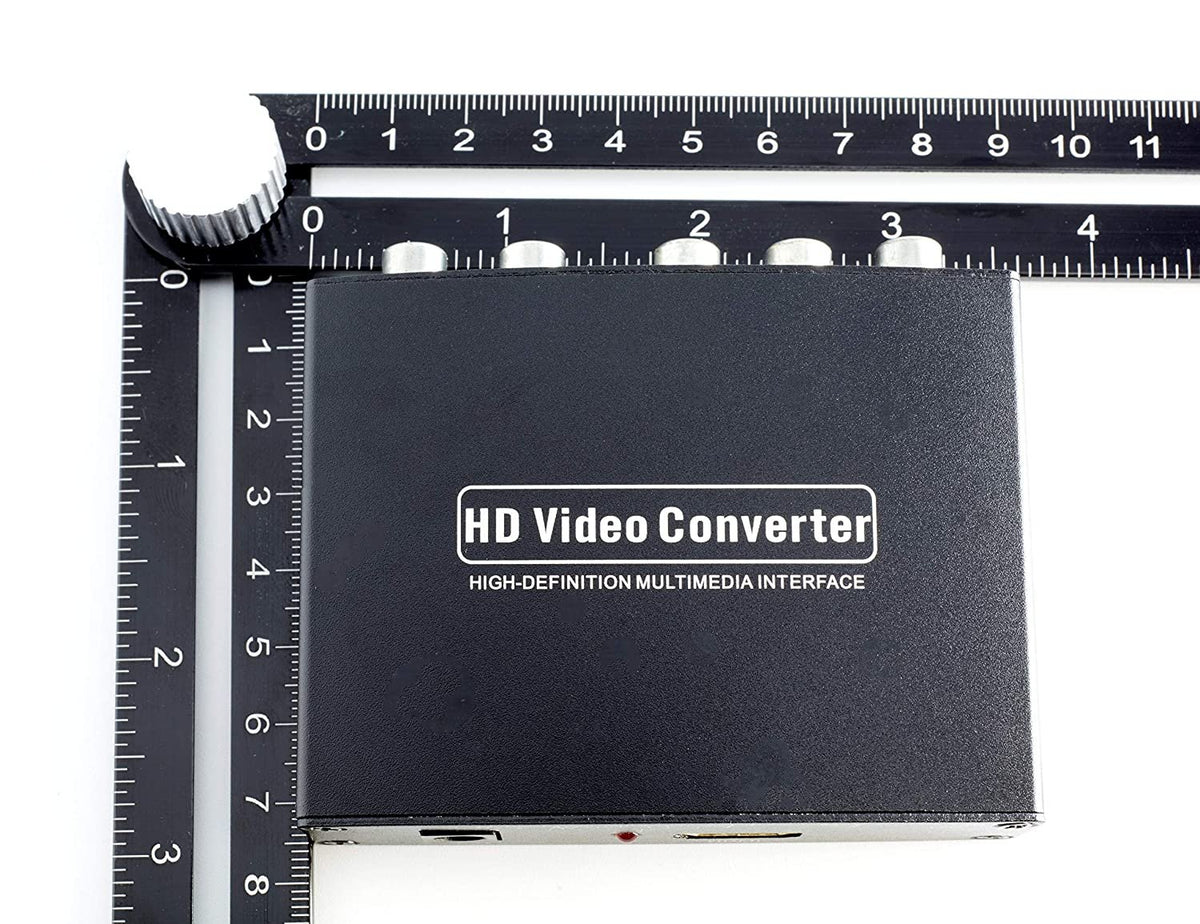 4K HDMI to YPbPr Component Converter 5RCA - 1080i Video Converter Adapter Kit with HDMI and RGB Cable - (Black)