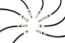 Digital Coaxial Cable Kit with Universal Ends -RG6 Coax Cable and six (6) Piece Adapter Kit includes Male Female RCA BNC F81, and Barrel Connectors - White, 6 Feet