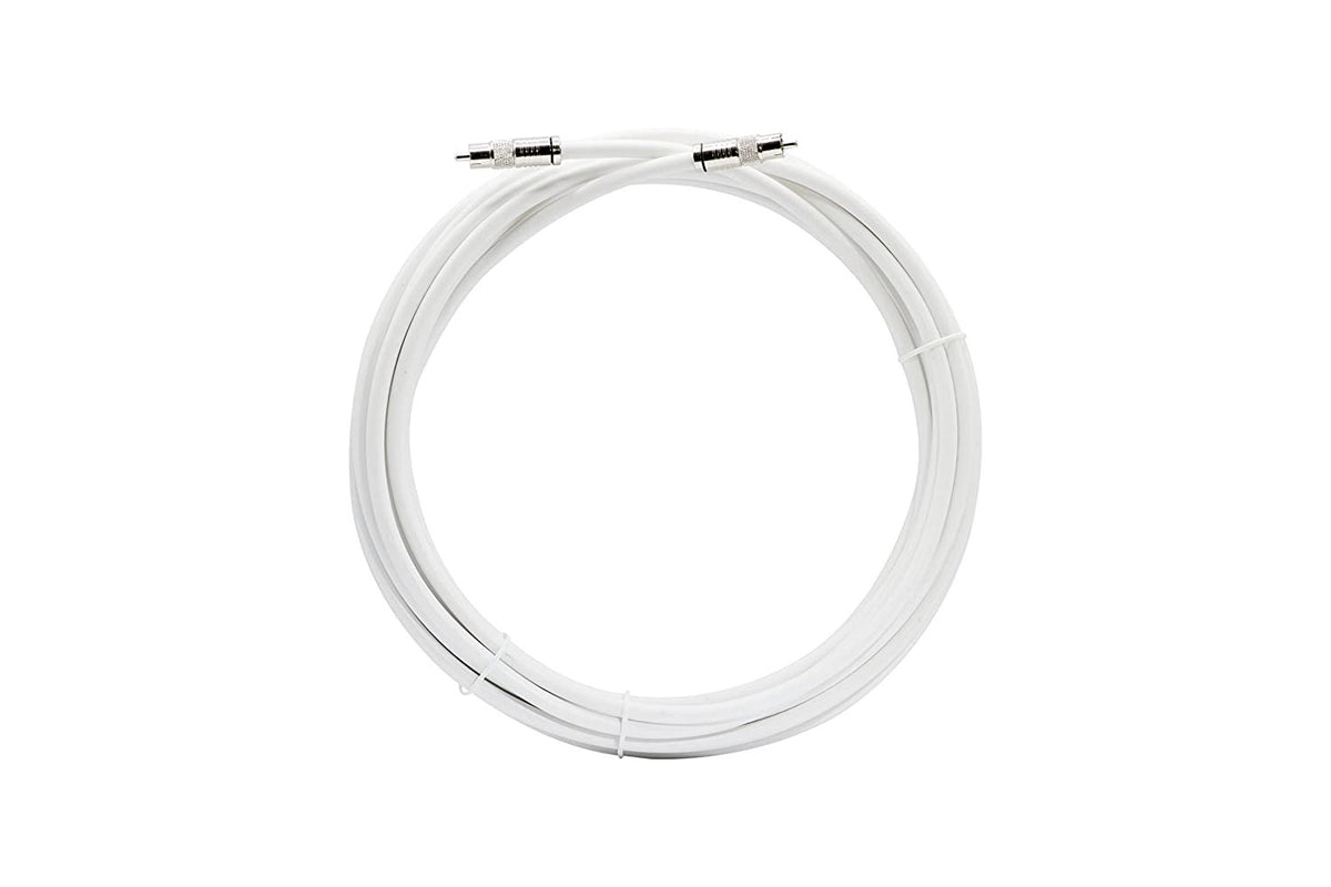 Digital Audio Cable - Digital Coaxial Cable with RCA connections, 75 Ohm - Low and Hgh Frequency RG6 Coax - Subwoofer Cable - (S/PDIF) White RCA Cable, 25 Feet