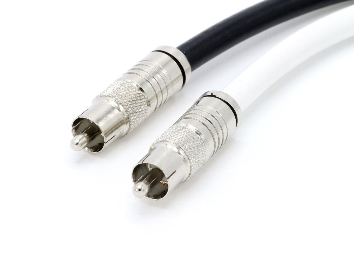 Digital Audio Cable - Digital Coaxial Cable with RCA connections, 75 Ohm - Low and Hgh Frequency RG6 Coax - Subwoofer Cable - (S/PDIF) White RCA Cable, 25 Feet