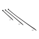 11 inch Black Nylon Zip Ties - Strong Zip Tie, Wire Ties - Indoor and Outdoor Rated - No Tools Needed , Zip Ties (Wire Ties, Cable Ties), 100 Pack - Black - 11"
