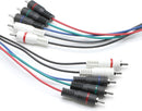 Component and Composite Video Audio Cable - (3 Pack) Quality Plated 5 RCA Cables (12 ft Length) - supports 480i, 480p, 720p and 1080i