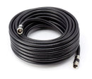 Digital Coaxial Cable Kit with Universal Ends -RG6 Coax Cable and six (6) Piece Adapter Kit includes Male Female RCA BNC F81, and Barrel Connectors - Black, 50 Feet
