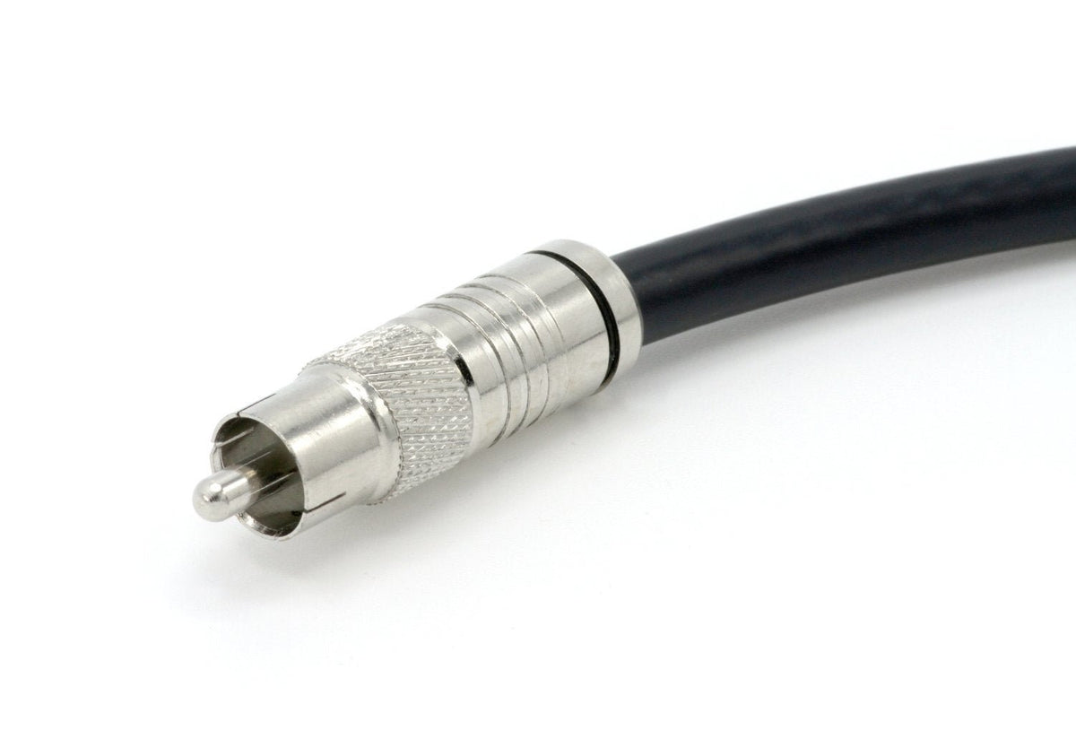 Digital Audio Cable - Digital Coaxial Cable with RCA connections, 75 Ohm - Low and Hgh Frequency RG6 Coax - Subwoofer Cable - (S/PDIF) Black RCA Cable, 35 Feet