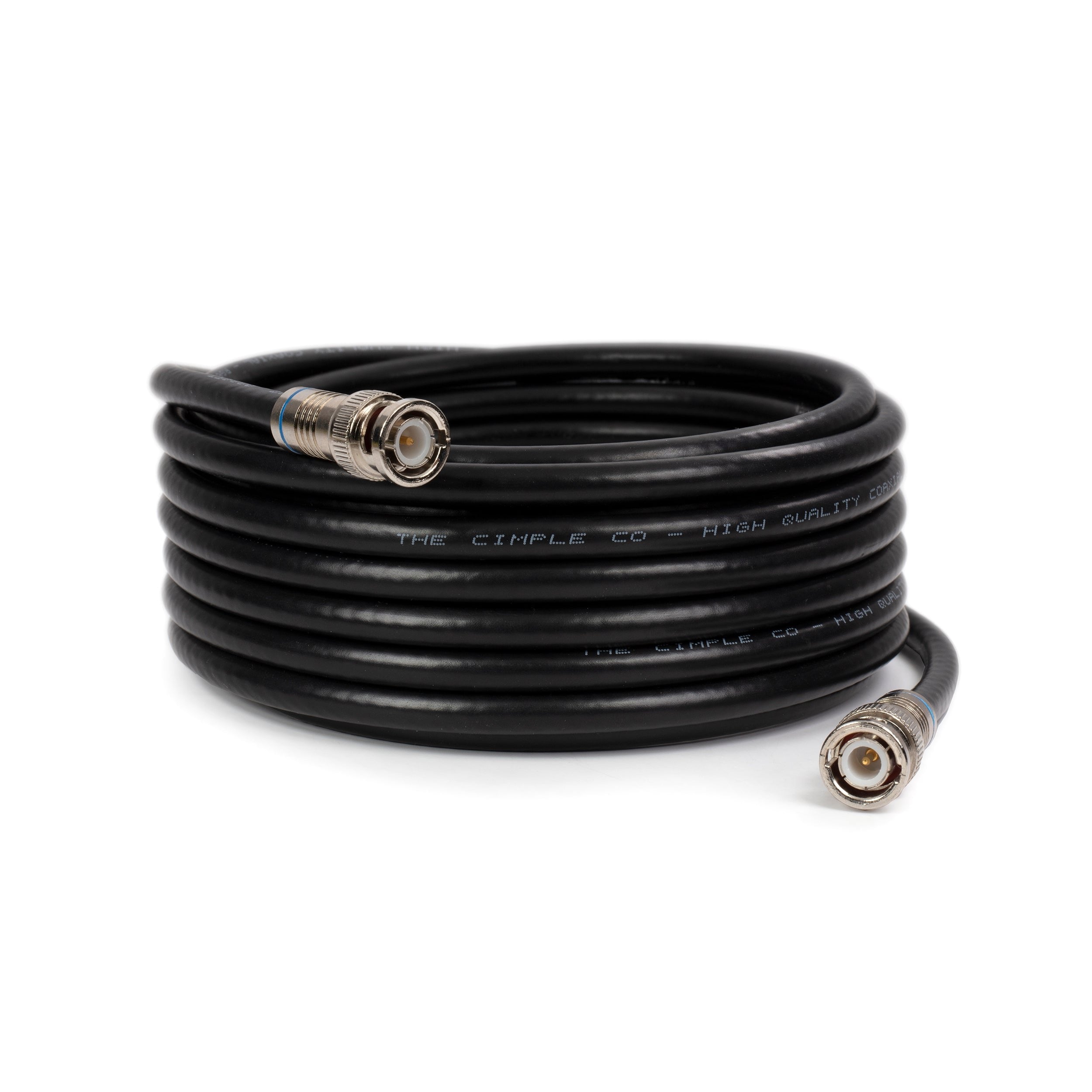 BNC Cable, Black RG6 HD-SDI and SDI Cable (with two male BNC Connections) - 75 Ohm, Professional Grade, Low Loss Cable- 100 feet (100')