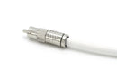 Digital Audio Cable - Digital Coaxial Cable with RCA connections, 75 Ohm - Low and Hgh Frequency RG6 Coax - Subwoofer Cable - (S/PDIF) White RCA Cable, 25 Feet
