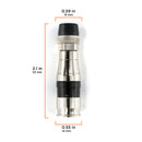Coaxial Cable Compression Fitting Connector - for RG11 Coax Cable - with Weather Seal O Ring, Weather Boot, and Water Tight Grip (100 Pack)