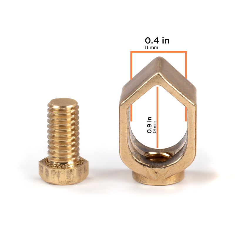 Grounding Clamp - Direct Burial Ground Rod Clamp w Screws - 5/8 Inch Cold Water Pipe, Electrical Bonding - UL Listed - Antenna, Satellite Dish, Cable TV - 10 Pack