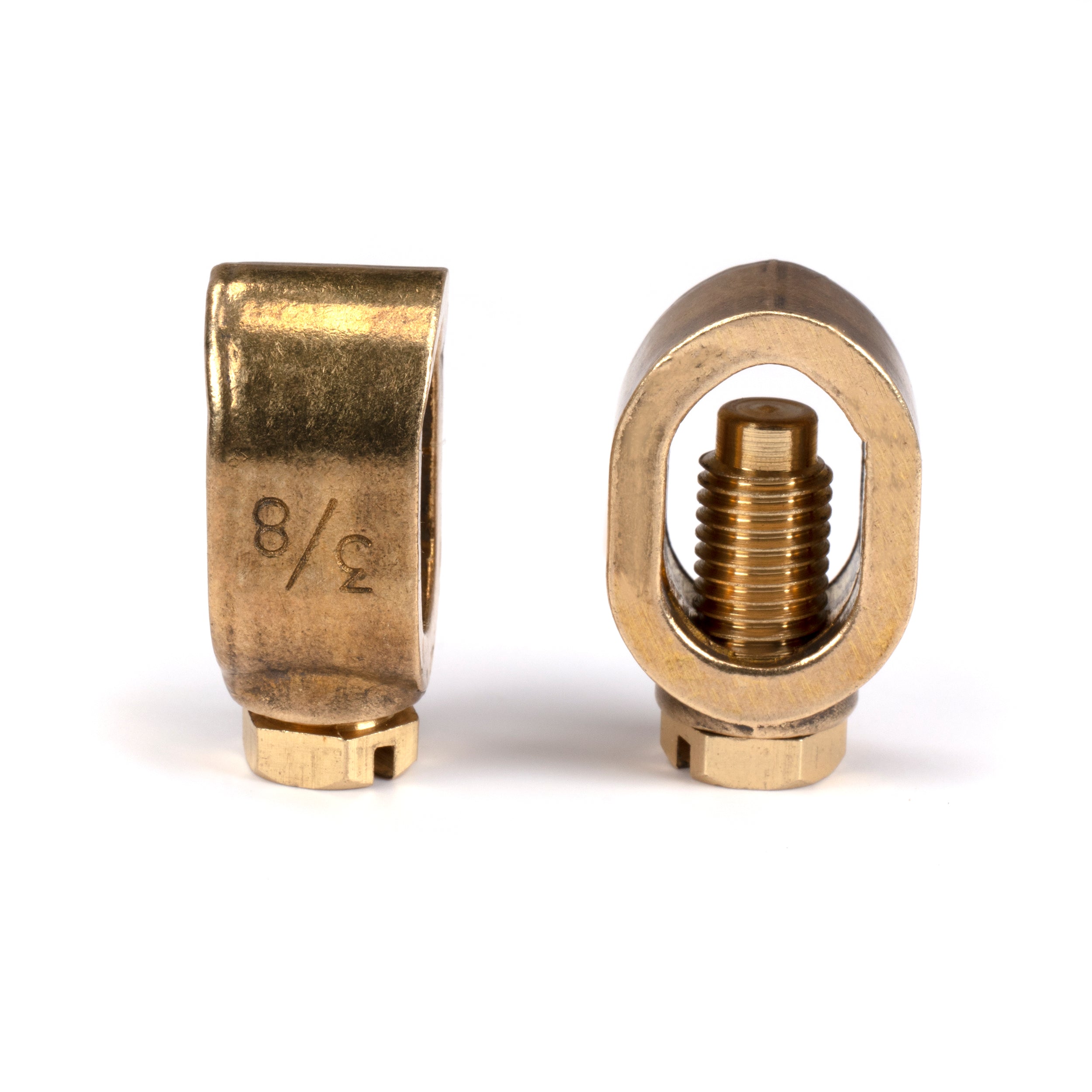 Grounding Clamp - Direct Burial Ground Rod Clamp w Screws - 3/8 Inch Cold Water Pipe, Electrical Bonding - UL Listed - Antenna, Satellite Dish, Cable TV - 1 Pack