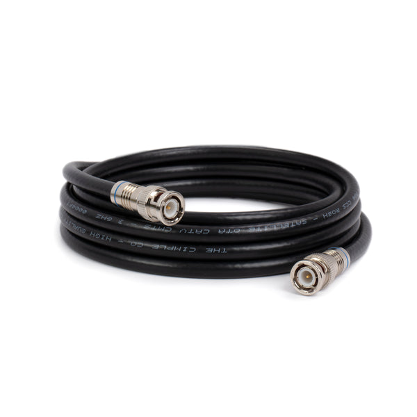 BNC Cable, Black RG6 HD-SDI and SDI Cable (with two male BNC Connections) - 75 Ohm, Professional Grade, Low Loss Cable - 6 feet (6')