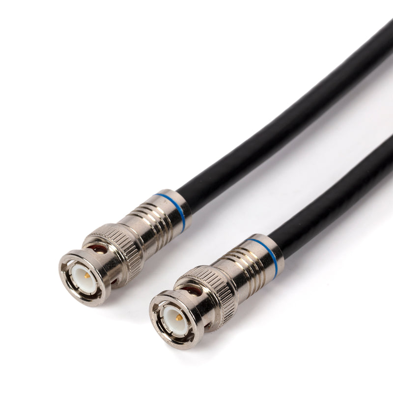 BNC Cable, Black RG6 HD-SDI and SDI Cable (with two male BNC Connections) - 75 Ohm, Professional Grade, Low Loss Cable - 25 feet (25')