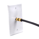 Gold Coaxial Cable Compression Fitting | 4 Pack Connector | for RG6 Coax Cable - with Weather Seal O Ring and Water Tight Grip