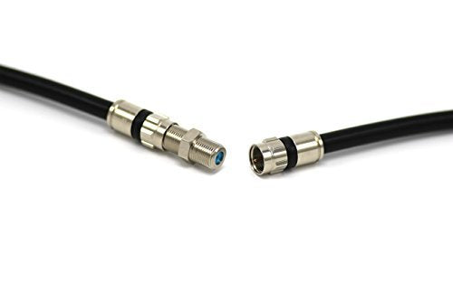 Coaxial Cable Extension Adapter | 50 Pack | Satellite Cable TV Compatible F-Pin