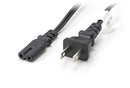 2 Prong Figure 8 Power Cord Cable |Non-Polarized 6 Foot – Black| Satellite/ PS3