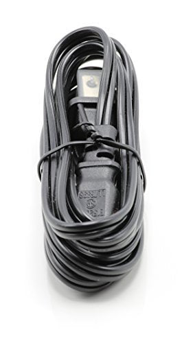 2 Prong Figure 8 Power Cord Cable |Non-Polarized 15 Foot – Black| Satellite/ PS3