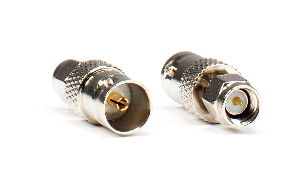 SMA Male to BNC Female Adapter - 4 Pack Coupler - Male to Female Coaxial (RF) Connector, Compatible with RF, SDI, HD-SDI, CCTGV, Camera