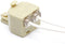 Duplex Jack Phone Wall Adapter - 3 Pack, Ivory - 2-Way Phone Splitter (2 Lines) Wall Jack Phone RJ11 Adapter