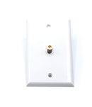 White Video Wall Jack for Coax Cable F Type Coaxial Wallplate (Wall Plate) - 3 GHz Coupler Approved for Comcast, DIRECTV, Satellite Dish, and Antennas (4 Pack)