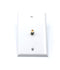 White Video Wall Jack for Coax Cable F Type Coaxial Wallplate (Wall Plate) - 3 GHz Coupler Approved for Comcast, DIRECTV, Satellite Dish, and Antennas (4 Pack)