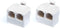 Duplex Jack Phone Wall Adapter - 2 Pack, White - 2-Way Phone Splitter (2 Lines) Wall Jack Phone RJ11 Adapter