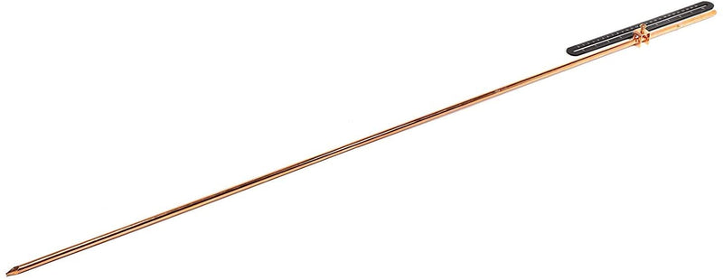 4ft Copper Grounding Rod - 3/8" Diameter - Includes Ground Rod Clamp - Great for Electric Fences, Antennas, Satellite Dishes, and other Grounding and Bonding Needs - Set of 10