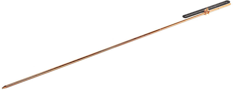 4ft Copper Grounding Rod - 3/8 Diameter - Includes Ground Rod Clamp -  Great for Electric Fences, Antennas, Satellite Dishes, and other Grounding  and